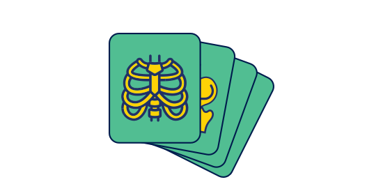 Icon of cards including common skeletal dysplasia types like achondroplasia